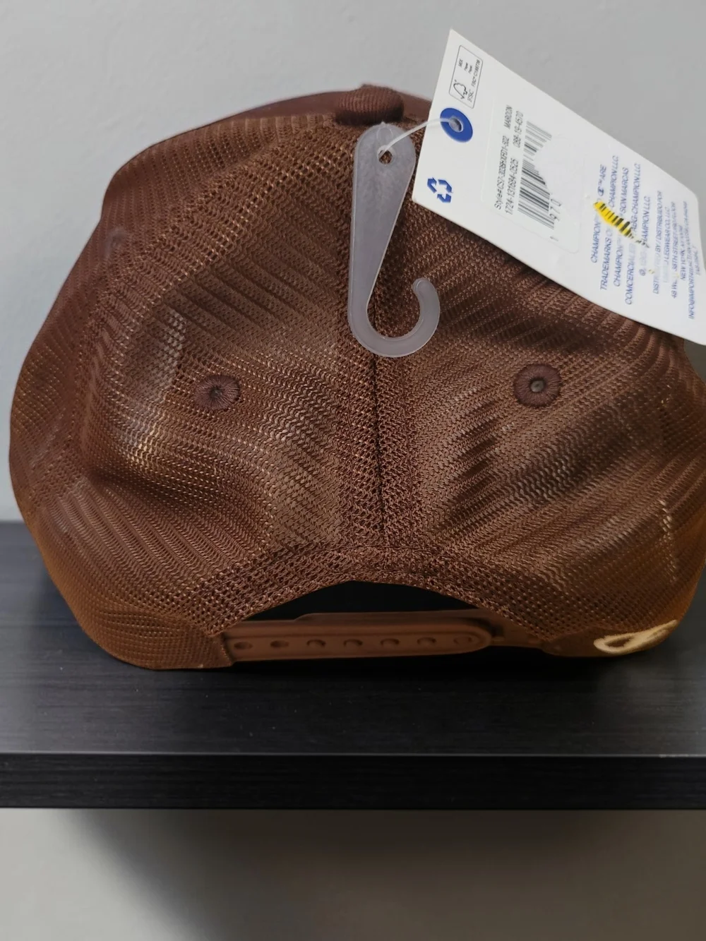 Champion Brown Trucker Hat with Cream Embroidery